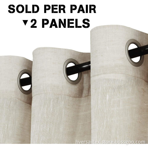 Light Filtering Weave Natural Sheer Curtains
